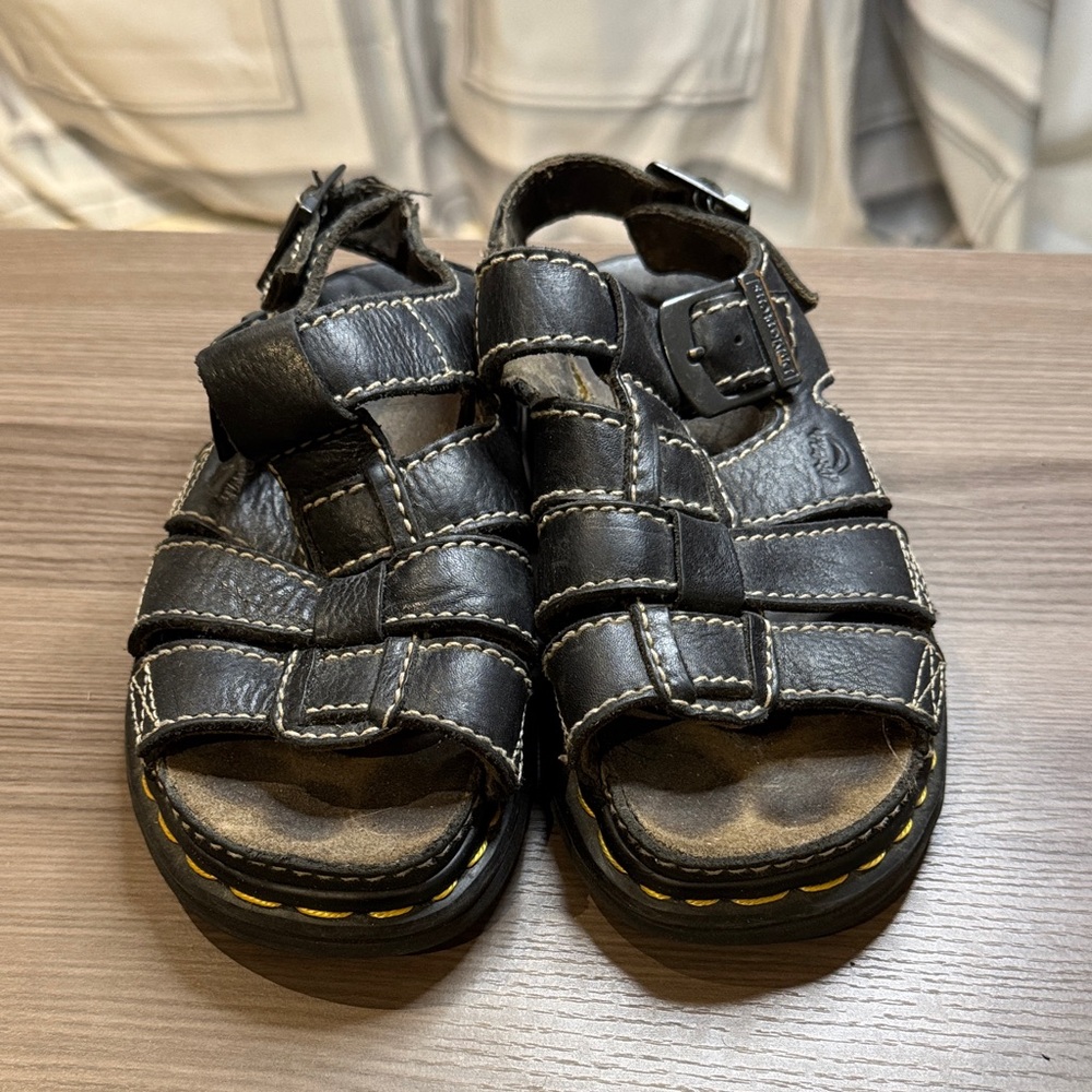 Dr. Martens Black Leather Sandals